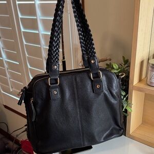 Antik Kraft Black Braided Shoulder Bag